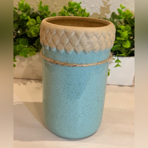 Fall Glazed Harvest Container Leaves Pumpkin - Decorative Vases - Picture 3 of 5